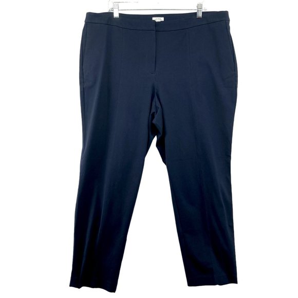 J Jill Women's Navy Blue Premium Bi-Stretch Dress Pants Size 20W NWT